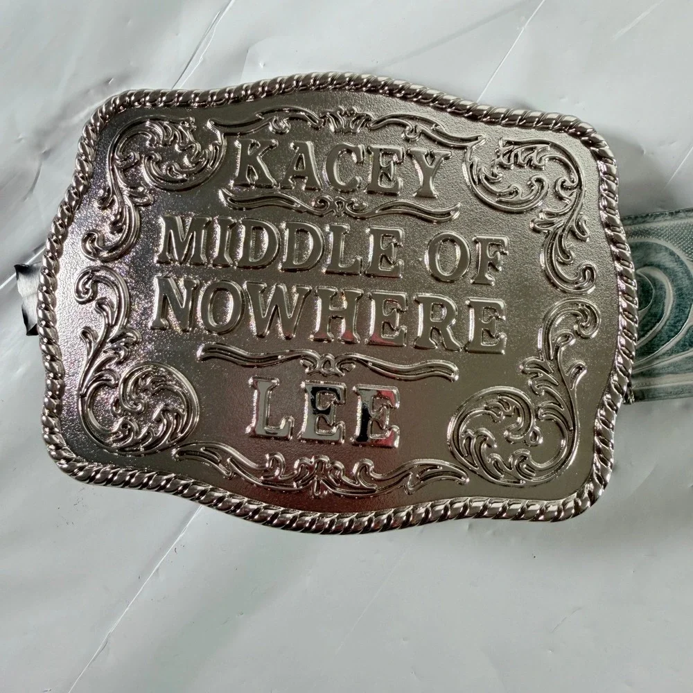 Kacey Musgraves Lee Western Leather Belt Middle of Nowhere Floral Buckle 3X 3XL